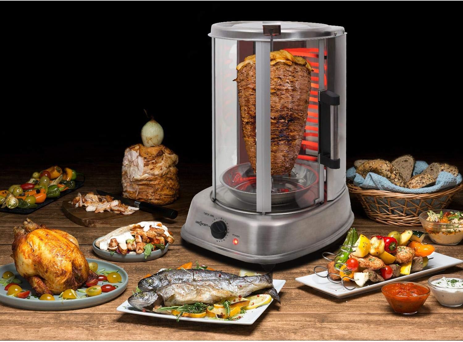 Avis machine kebab avec rôtissoire verticale OneConcept Kebap Master Pro
